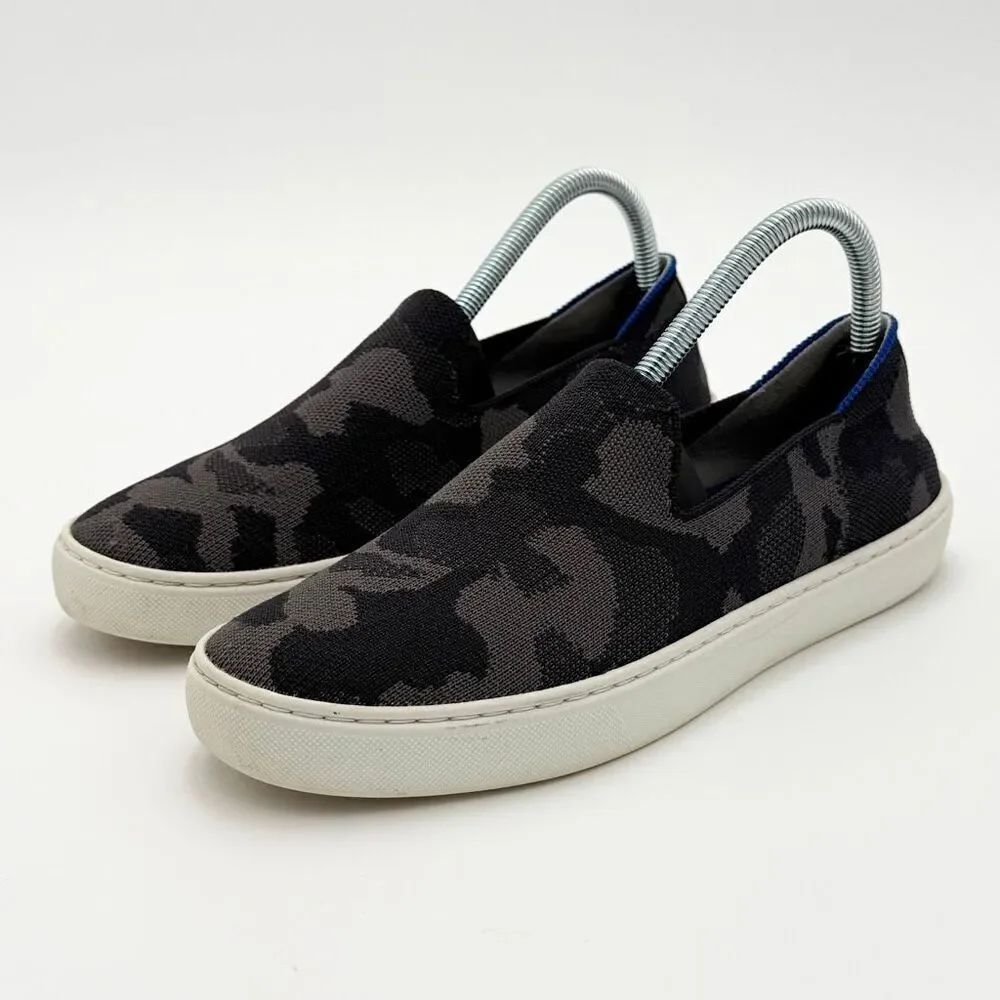 Rothy’s The Original Sneaker Slip-On in Black Camouflage - US Women’s Size 8